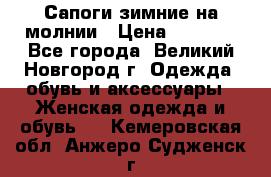 Сапоги зимние на молнии › Цена ­ 5 900 - Все города, Великий Новгород г. Одежда, обувь и аксессуары » Женская одежда и обувь   . Кемеровская обл.,Анжеро-Судженск г.